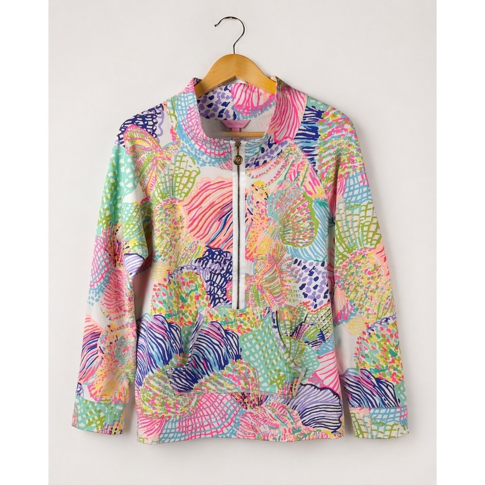 Lilly Pulitzer Multicolor Half-Zip Pullover Hoodie